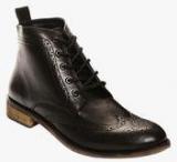 Bruno Manetti Black Mid Ankle Boots Men