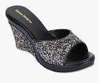 Bruno Manetti Black Synthetic Wedges Women