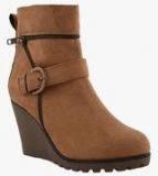 Bruno Manetti Calf Length Brown Boots Women