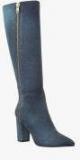 Bruno Manetti Navy Blue Heeled Boots Women