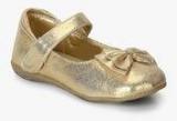 Bubblegummers Sunshine Golden Metallic Bow Belly Shoes girls