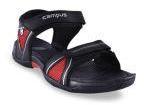 Campus Black & Red Sports Sandals Men