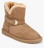 Carlton London Ankle Length Tan Snug Boots women