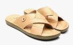 Carlton London Beige Comfort Sandals men