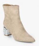 Carlton London Beige Heels Boots Women