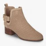 Carlton London Beige Lazer Cut Boots men