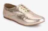 Carlton London Beige Metallic Lifestyle Shoes women