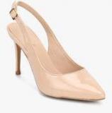 Carlton London Beige Sling Back Stilettos women