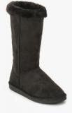 Carlton London Black Ankle Length Snug Boots women