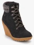 Carlton London Black Derby Ankle Length Boots women