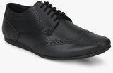 Carlton London Black Derby Brogue Formal Shoes men