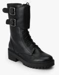 Carlton London Black Flat Boots Women