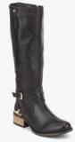 Carlton London Black Knee Length Boots Women