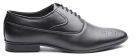 Carlton London Black Leather Formal Oxfords Men