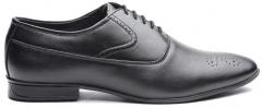 Carlton London Black Leather Formal Oxfords men