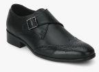 Carlton London Black Solid Monk Shoes Men