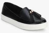 Carlton London Black Tassel Casual Sneakers Women