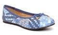 Carlton London Blue Woven Design Ballerinas Women