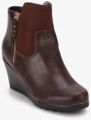 Carlton London Brown Heeled Boots women