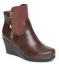 Carlton London Brown Solid Heeled Boots Women