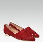 Carlton London Burgundy Ballerinas Women