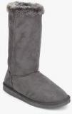 Carlton London Calf Length Grey Snug Boots women