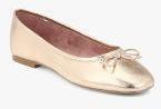 Carlton London Gold Solid Ballerinas Women