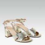 Carlton London Gold Synthetic Sandals Women