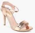 Carlton London Gold Toned Solid Sandals Women