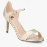 Carlton London Golden Ankle Strap Stilettos Women