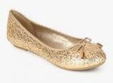 Carlton London Golden Glitter Belly Shoes women