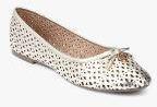 Carlton London Golden Laser Cut Belly Shoes Women