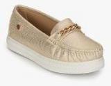 Carlton London Golden Metallic Moccasins women