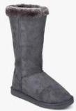 Carlton London Grey Ankle Length Boots Men