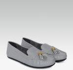 Carlton London Grey Synthetic Regular Loafers Women