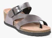 Carlton London Gunmetal Toned Solid Wedges women