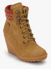 Carlton London Khaki Derby Ankle Length Boots women