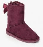 Carlton London Purple Ankle Length Snug Boots Women