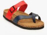 Carlton London Red Buckled Slippers Men