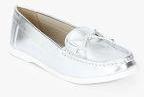 Carlton London Silver Bow Moccasins Women