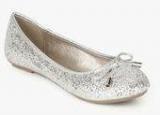 Carlton London Silver Glitter Belly Shoes women