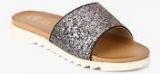 Carlton London Silver Glitter Sandals women