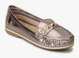 Carlton London Silver Metallic Moccasins women