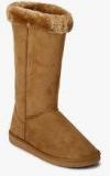 Carlton London Tan Ankle Length Snug Boots women