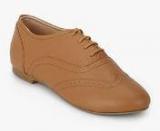 Carlton London Tan Brogue Lifestyle Shoes women