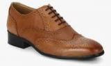 Carlton London Tan Brogue Oxford Formal Shoes Men