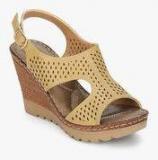 Catwalk Beige Textured Wedges women