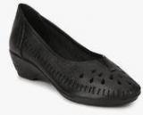 Catwalk Black Lazer Cut Belly Shoes Women