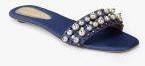 Catwalk Blue Open Toe Flats Women