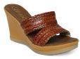 Catwalk Brown Woven Design Wedges Women